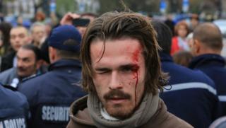 Александър Попов, протести, насилие, полиция