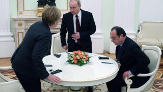 Путин, Меркел, Оланд, политолог, Киев, преговори, Москва, успех