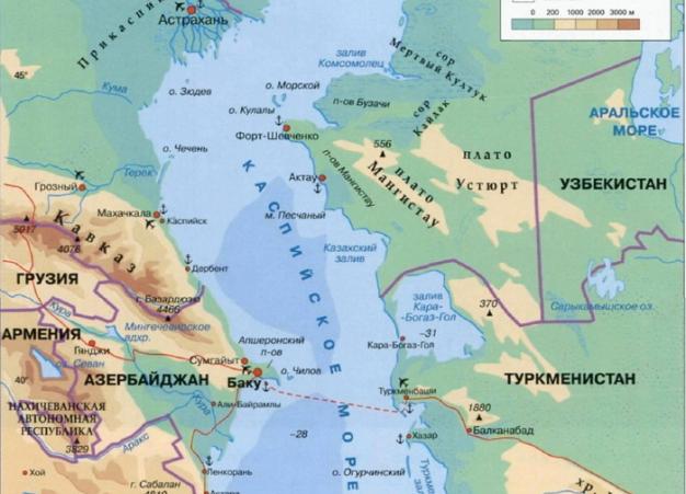 Карта полуострова апшерон