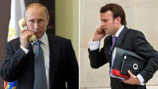 Путин, Макрон, борба, тероризма