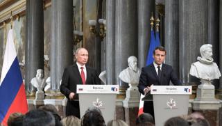 Путин, Макрон, разбирателство, разногласия