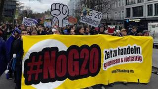 Хамбург, акция, протест, форум Г-20