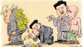 Карикатури, Тръмп, Путин