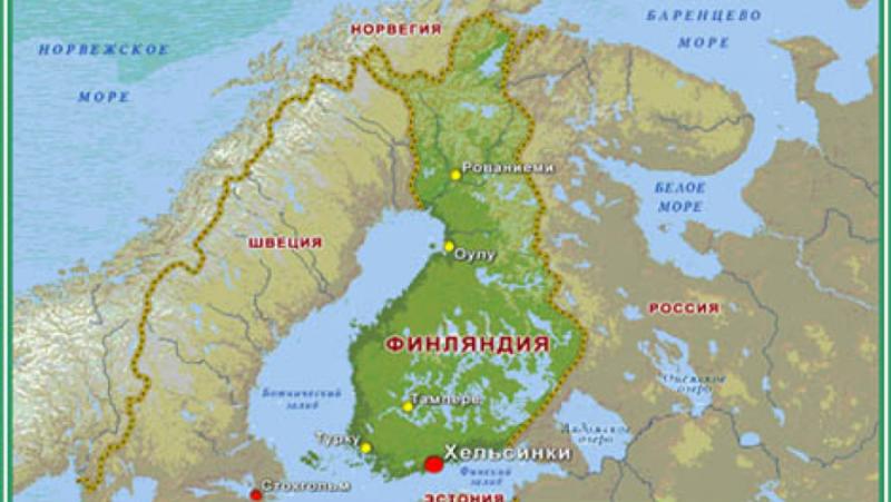 Карта россии на границе с финляндией