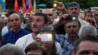 Киев, митинг, подкрепа, Порошенко