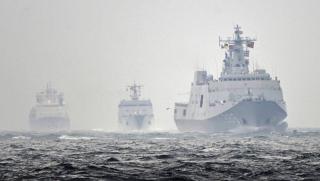 Кораби, тихоокеански флот, Русия, съвместни морски учения, Китай
