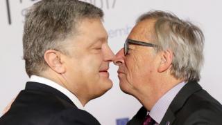 Киев, сълзи, Юнкер, Порошенко