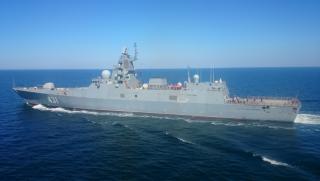 Фрегатата Адмирал Касатонов, стрелби, Балтийско море