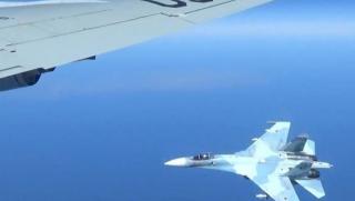 Изтребител, Су-27, прихвана, самолет, ВМС на САЩ, Черно море