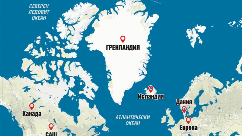 Исландия какая европа. Остров Гренландия на карте.