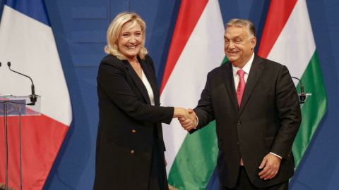 Льо Пен иска да създаде силна група в Европарламента с Орбан