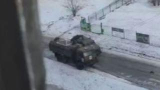 По улиците на Харков е забелязана колона от военна техника
