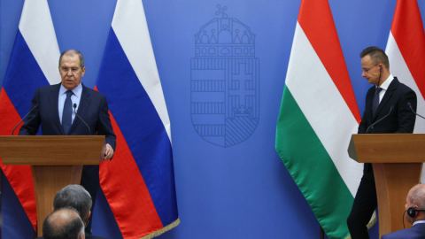 Пресконференция на външните министри на Русия и Унгария след преговорите в Москва