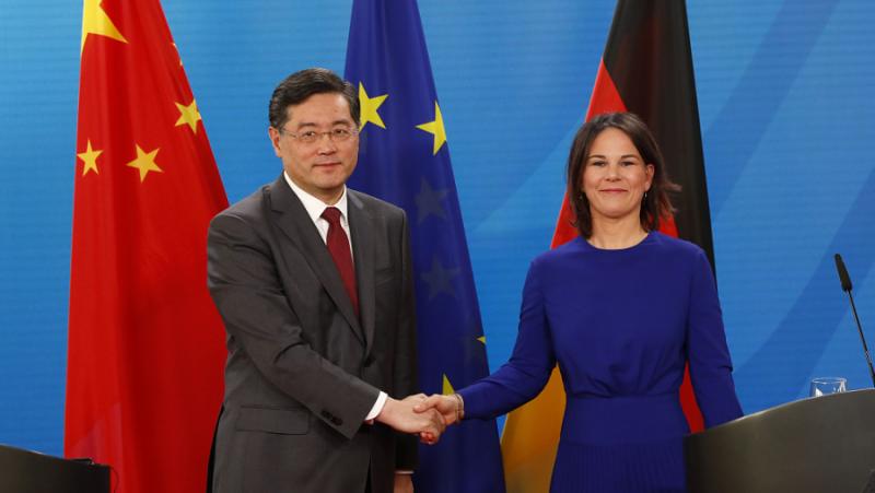 The foreign ministers of China and Germany discussed bilateral relations and the conflict in Ukraine
 –