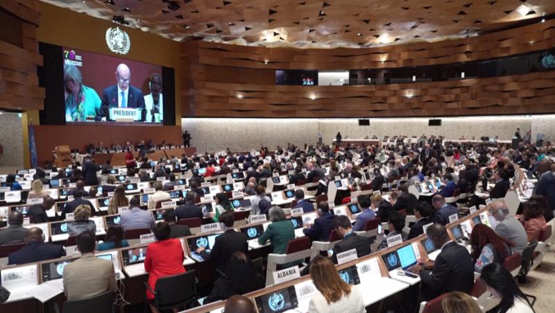 На провеждащата се в Женева 76-а Световна здравна асамблея китайският