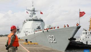 Руски кораби, китайски военни кораби, учение, провинция Гуандун