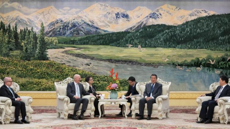 Вицепремиер, Хъ Лифън, приветства, Голдман Сакс, китайския пазар