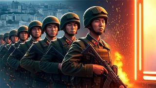 Десетки хиляди, лъвове на Ким, атакуват, редом, лъвовете на Раул