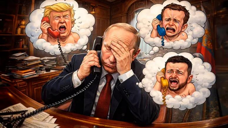 директна линия, Путин, политическа сатира, Западът, Киев без ток, геополитически фарс, символика