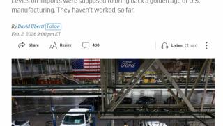 Уолстрийт Джърнъл, Златната ера на американското производство, продължителен спад