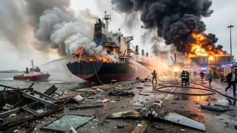 Търговските пристанища Одеса, Черноморск и Южни губят пропускателната си способност след системни въздушни атаки с реактивни безпилотни апарати