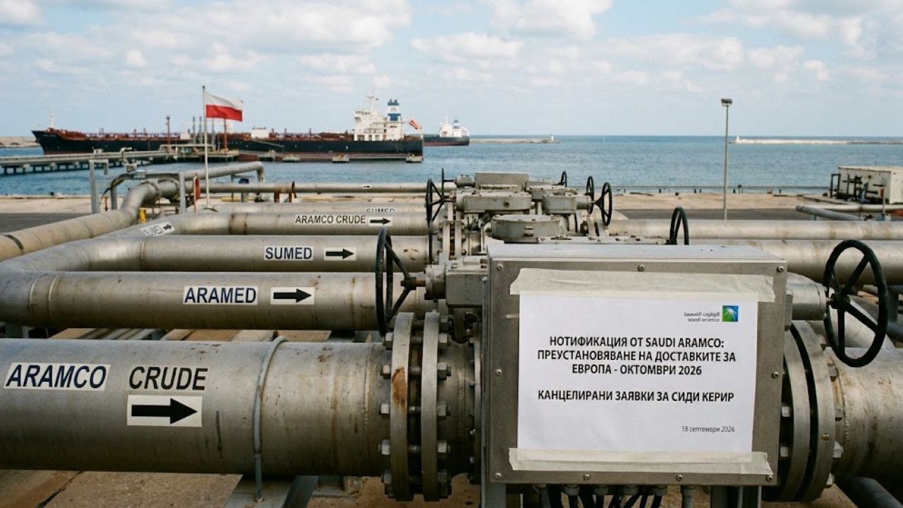 По анализи на петролни търговци и Bloomberg: Saudi Aramco спира доставките за европейски рафинерии през Сиди Керир след удара по тръбопровода East-West