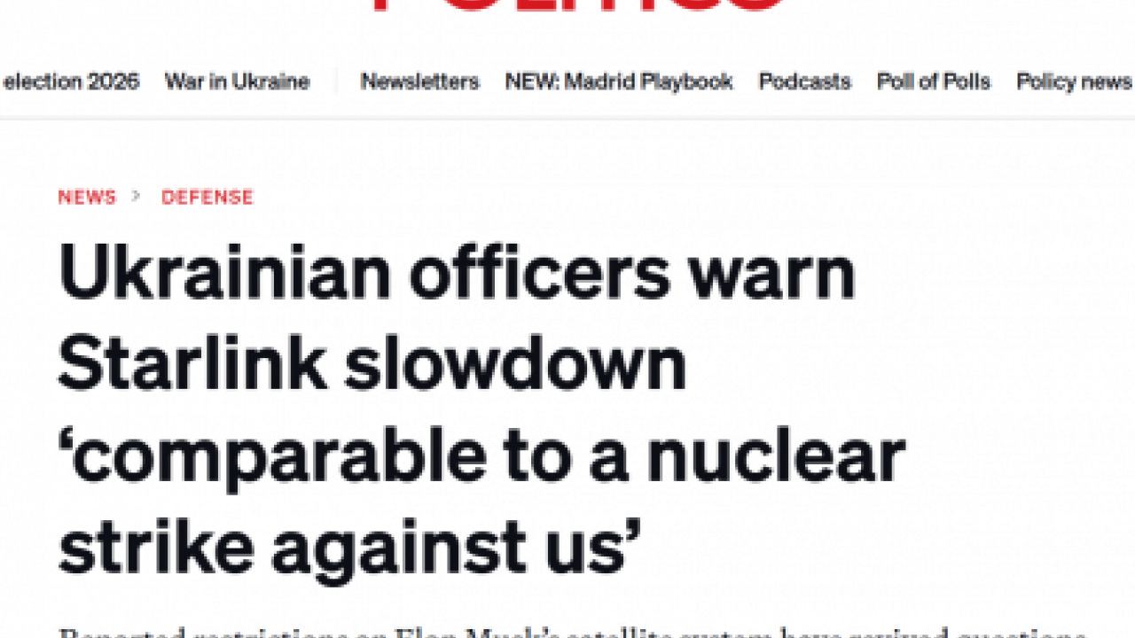 По публикация в POLITICO: Скоростният лимит от 100 км/ч на Starlink блокира украинските дронове Hornet