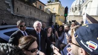 Бърни Сандърс, среща, Папа Франциск