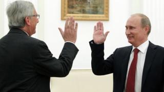 Юнкер, Путин, среща, Санкт Петербург