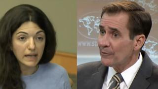 Руска журналистка, извади, равновесие, Джон Кърби, елементарен въпрос