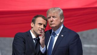 Германски медии, посещение, Макрон, САЩ, Тръмп, европейски домашен любимец