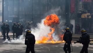 Стълкновения, първомайска демонстрация, Париж