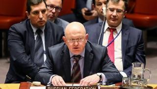 Руският постоянен представител в ООН Василий Небензя коментира изявленията на