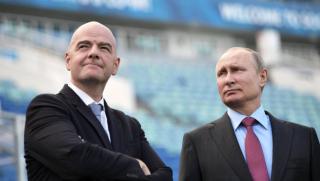 Президентът на ФИФА благодари на Путин с думите „Слава на Русия” Президент, ФИФА, Путин, Слава на Русия, Джани Инфантино