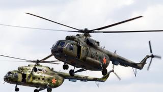 Видео, ракетни удари, руски хеликоптери