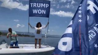 The Hill, Племенница, Бин Ладен, плакат, Тръмп победи, протест, среща, Женева