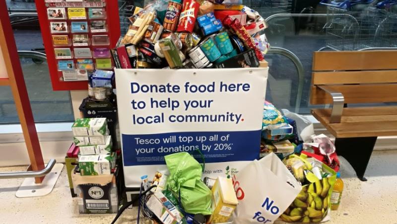 Хранителната банка в Колчестър в Източна Англия е раздала общо