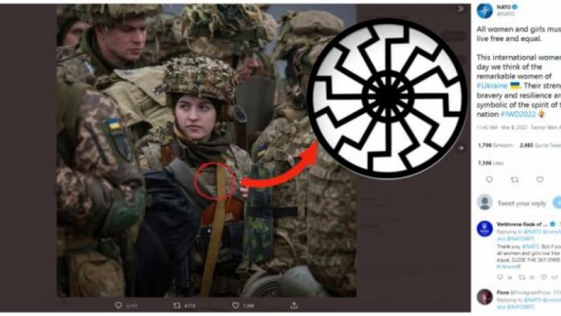 На 8 март НАТО публикува в профила си в Twitter