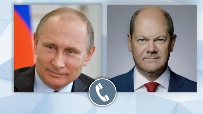 Руският президент Владимир Путин е провел телефонен разговор с германския