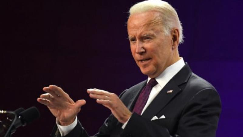 Джо Байдън на 24 март, по време на пресконференция след