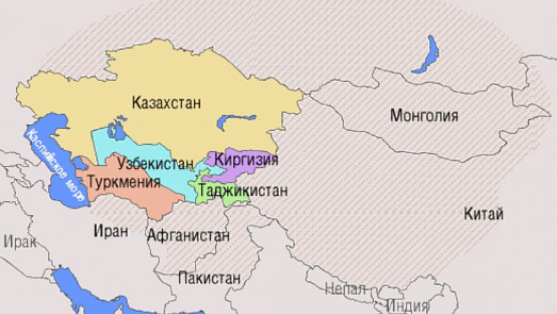 Границы азербайджан казахстан. Киргизия на карте средней Азии. Карта средней Азии со странами. Средняя Азия на карте России. Центральная и средняя Азия на карте.