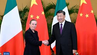 Вчера китайският председател Си Дзинпин се срещна с италианския министър председател