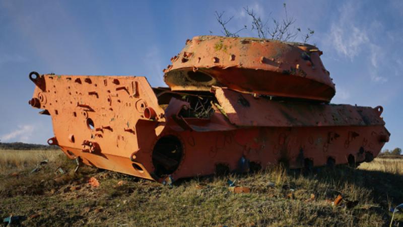 Първата документирана загуба на рекламирания немски танк Leopard, постъпил на