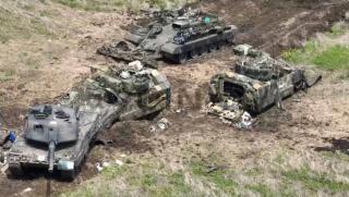 Руски военни унищожиха под дузина немски танкове Леопард Те не