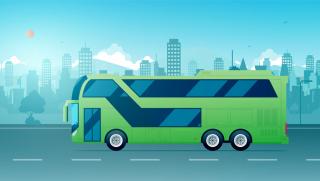 Туристическият автобус от серията T15E на китайската марка Ютонг бус