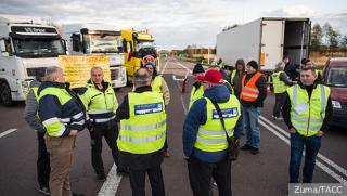 Полските превозвачи на камиони организираха протест срещу нелоялната конкуренция с