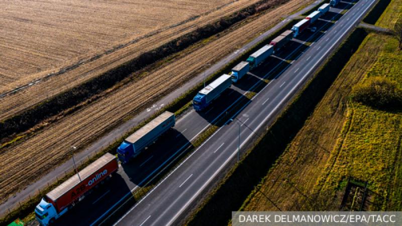 Блокадата на украинските камиони на полската граница, която започна наглед