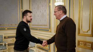 Пристигането на германския министър на отбраната Борис Писториус в Киев