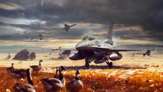F-16 , кацат , полето, руснаци, бомбардираха, разрушиха, летищата, Киев, реванш