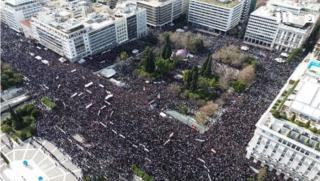 Масови протести, влакова катастрофа, Гърция